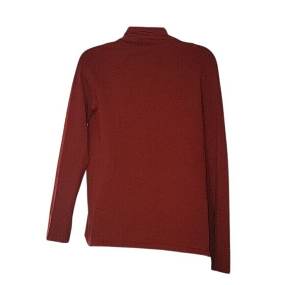 Chicos Red Tie-Neck Long-Sleeve Knit Sweater Top Size S - Picture 3 of 6